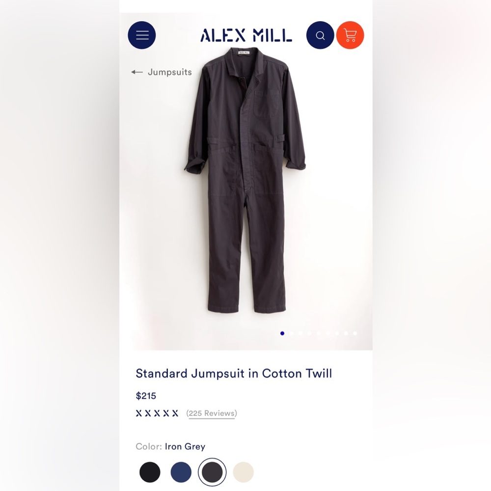 NWOT Alex Mill Twill Jumpsuit